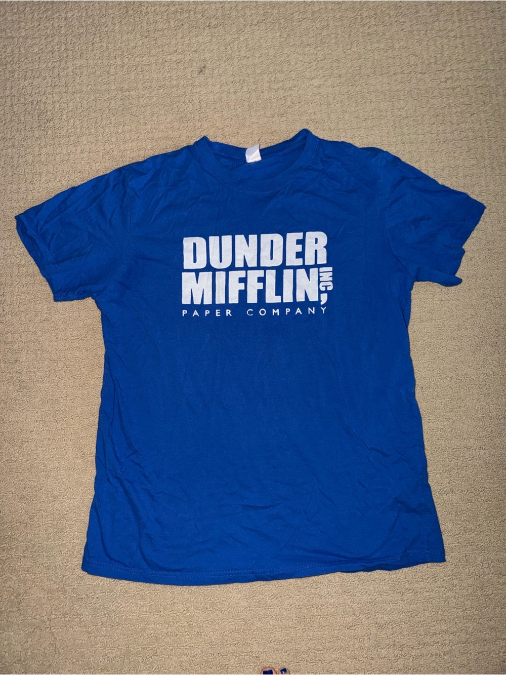 Royal Blue Dunder Mifflin Logo Tee